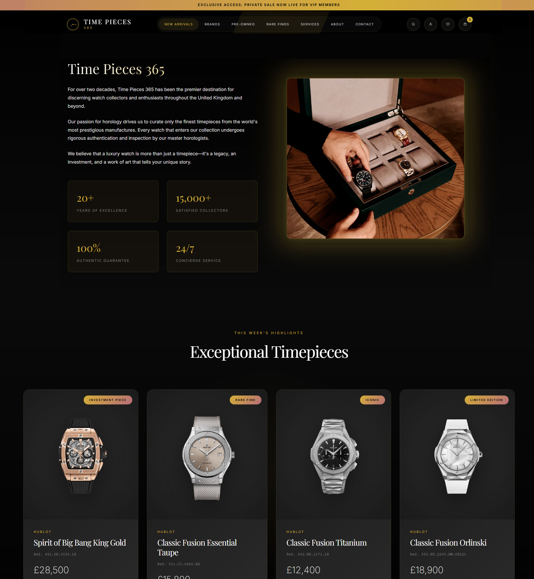 Time Pieces 365 Website
